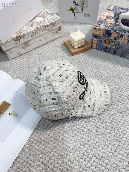 Woolen fabric small fragrant style baseball cap XC0823110804
