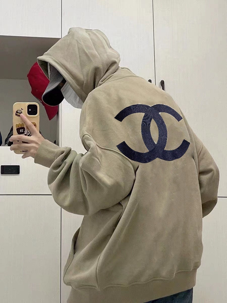 Letter slogan embroidered couple sweatshirt XC0823101706