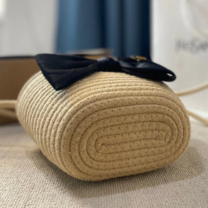 Fashion holiday style handwoven vegetable basket straw bag 1024041002