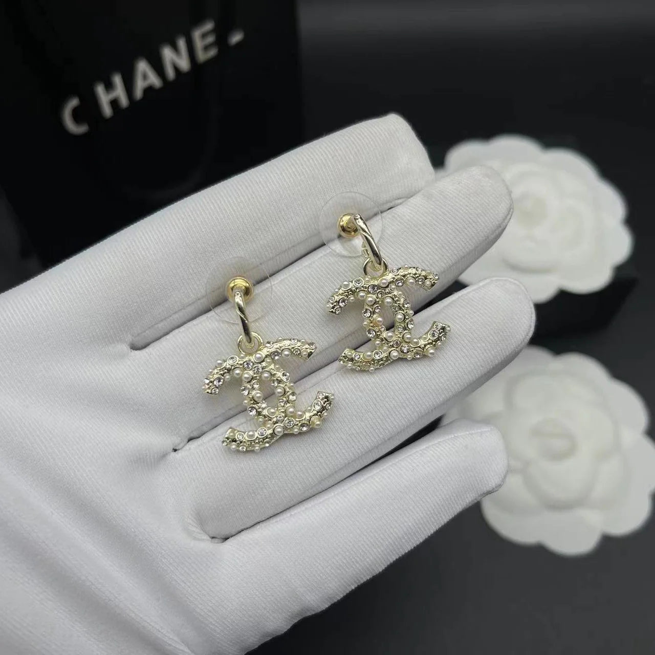 Fashionable Tassel Full Diamond Earrings 1024010313