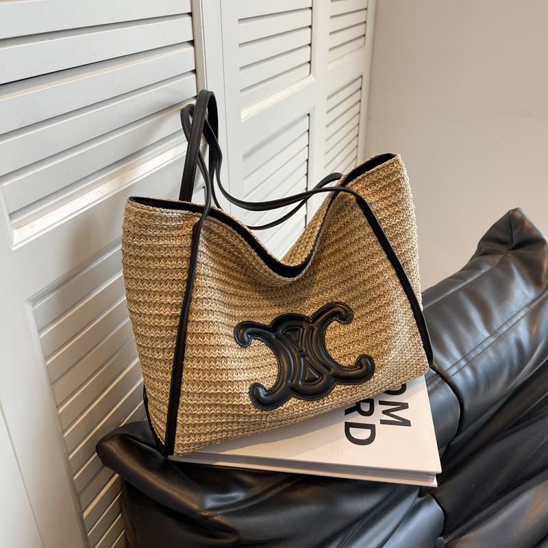 CL shoulder portable straw bag 0724041102