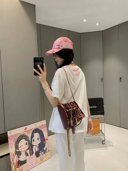 New Round Neck Color Long Letter Embroidery Short Sleeve 1024050912