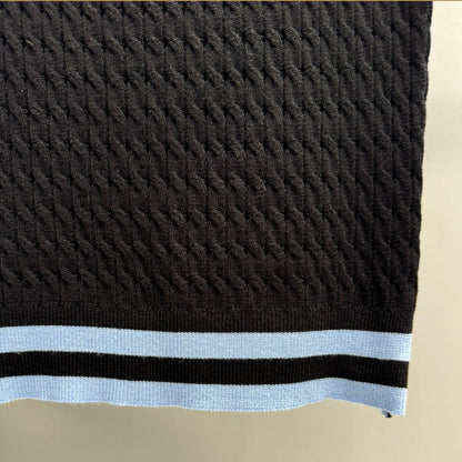 CH new twist knitted vest with contrasting colors fb0424091108