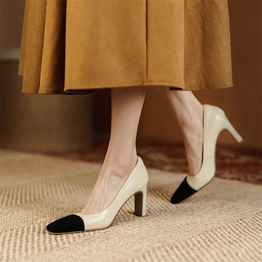 Fashion trend genuine leather high heels PD10060901