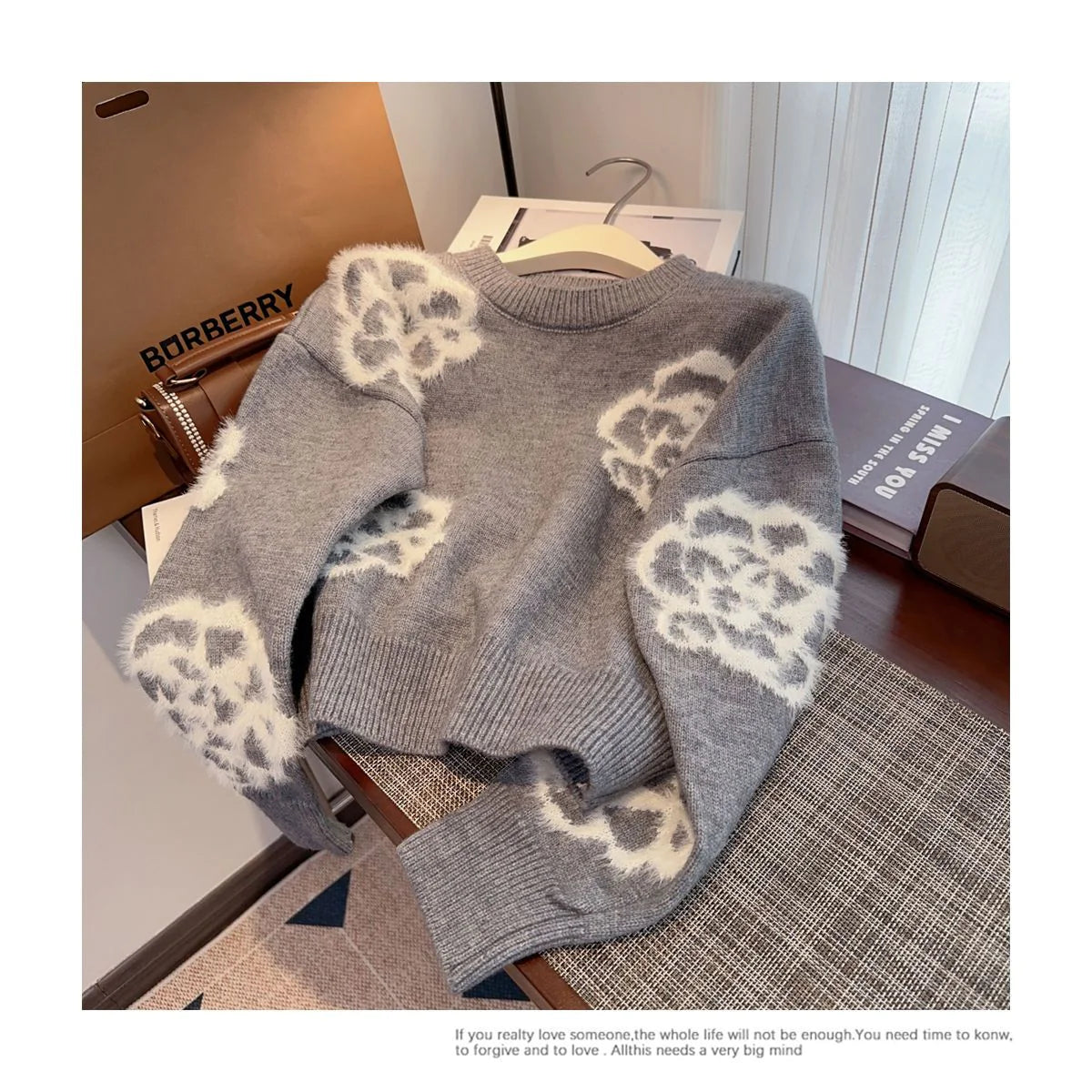 Small Fragrant Style Camellia Women's Autumn And Winter Sweater -PD052023122803