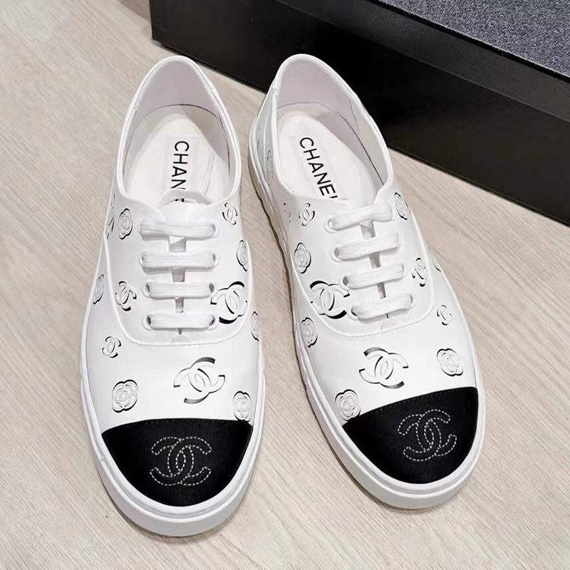 Fashion New Printed Women's Little White Shoes 1023120714