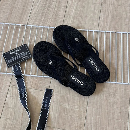 New Arrival Sandwich Black All-Match Beach Holiday Flats 1024061702