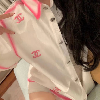 New Embroidered Elegant Loose Shirt Top 1024072205