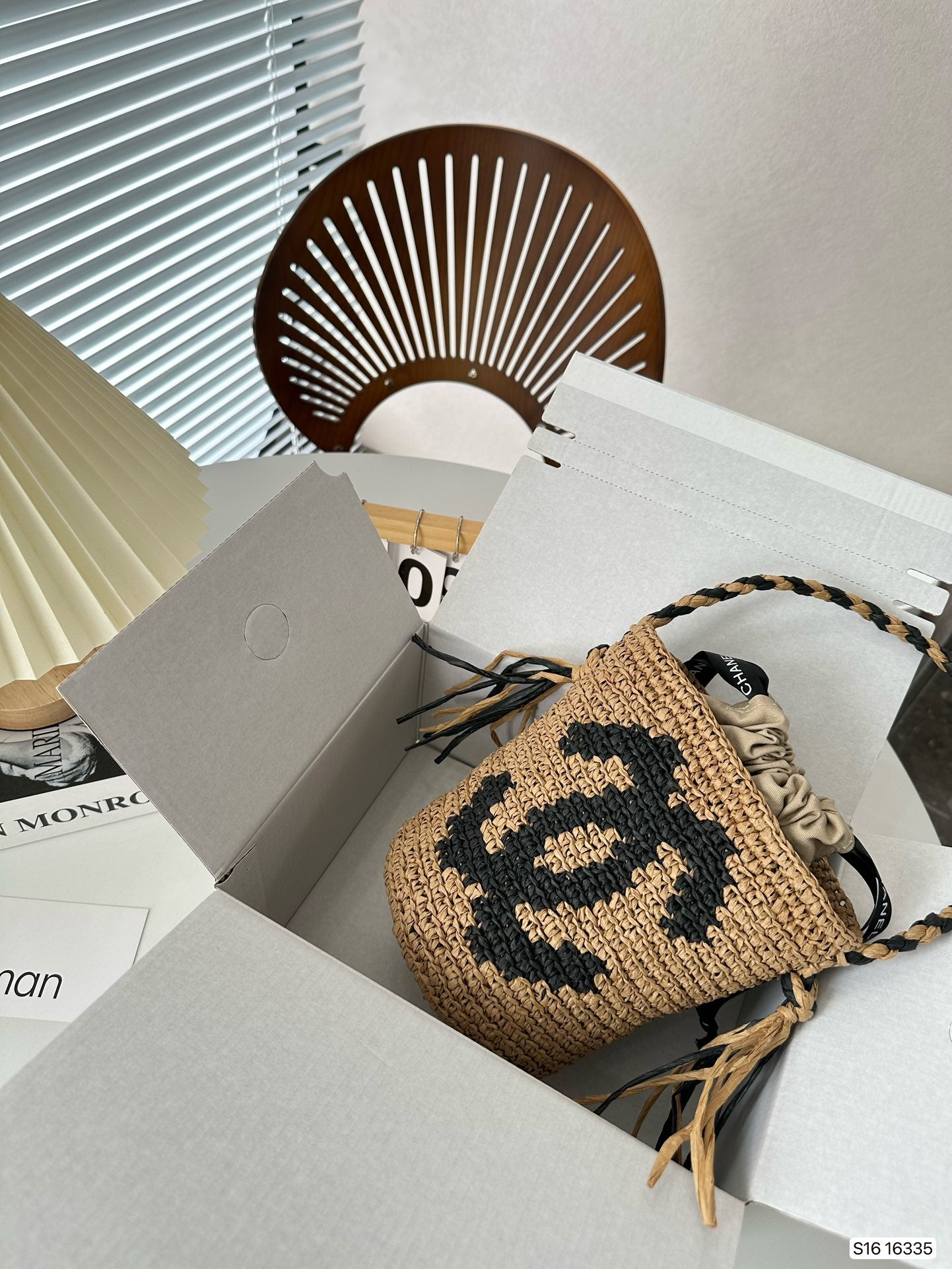 CNL summer woven bucket bag 0724041123