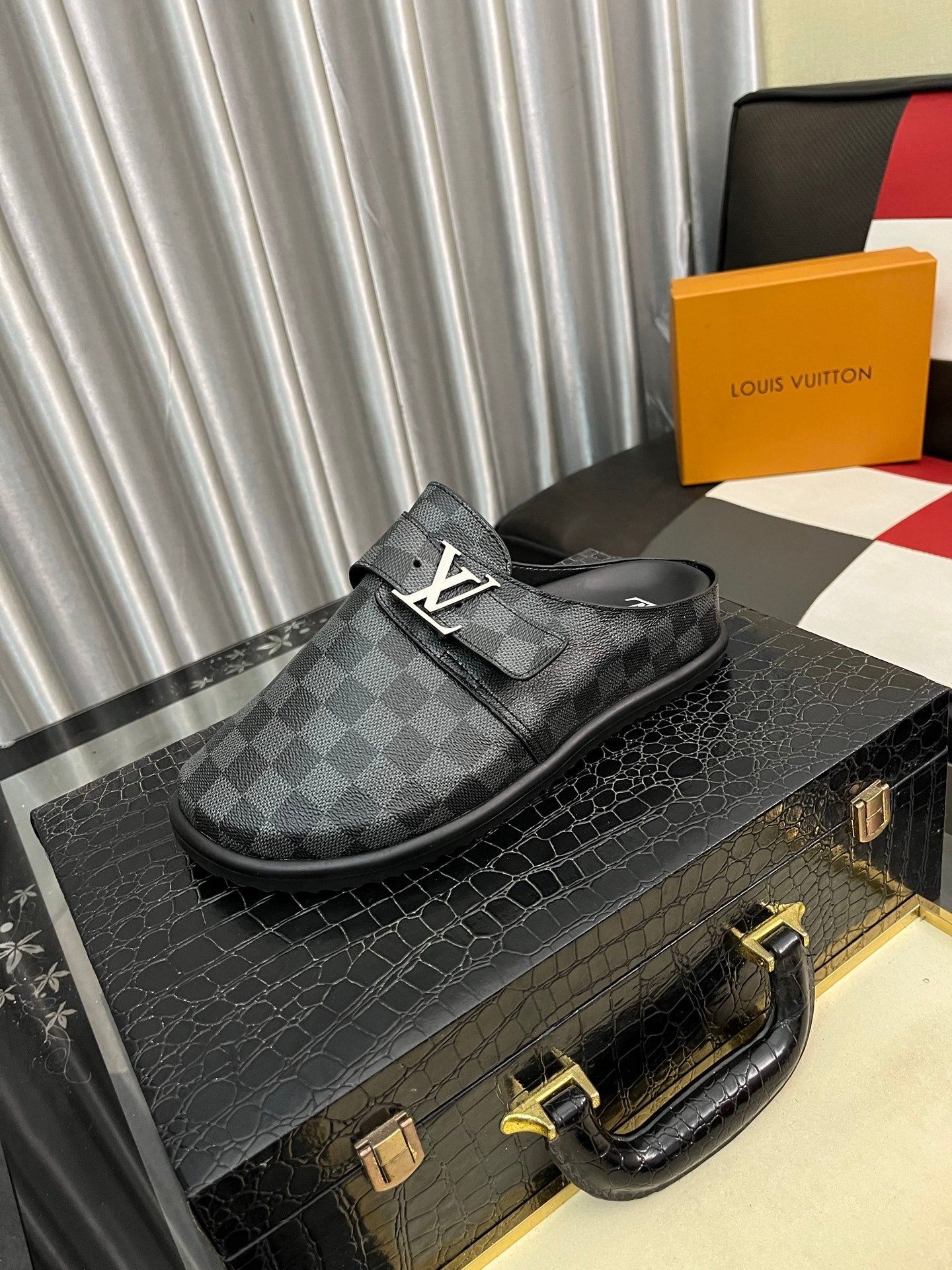 Lvv fashion casual plaid slippers 0725082903