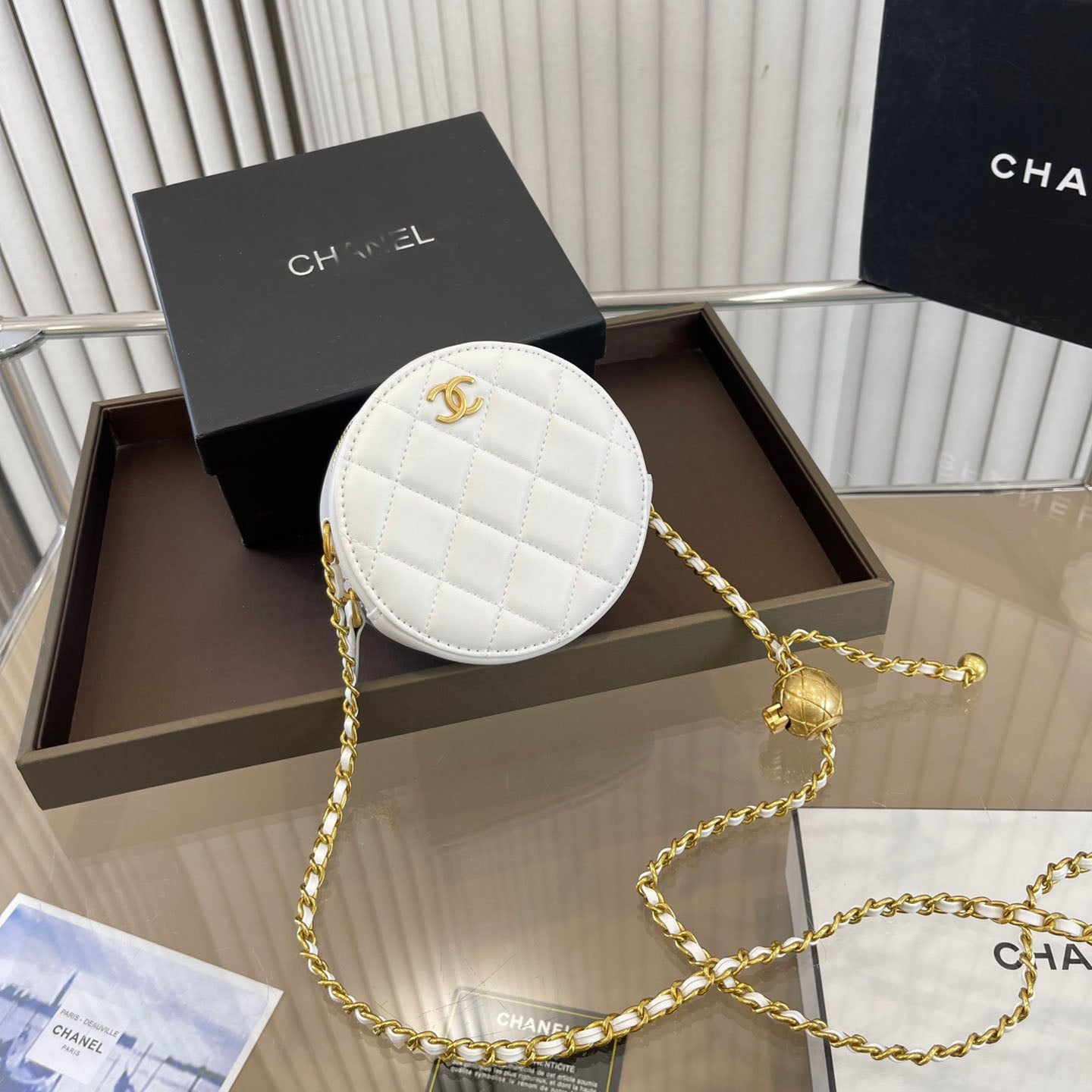 Five-color Golden Autumn Round Cake Bag WLFBG23021718