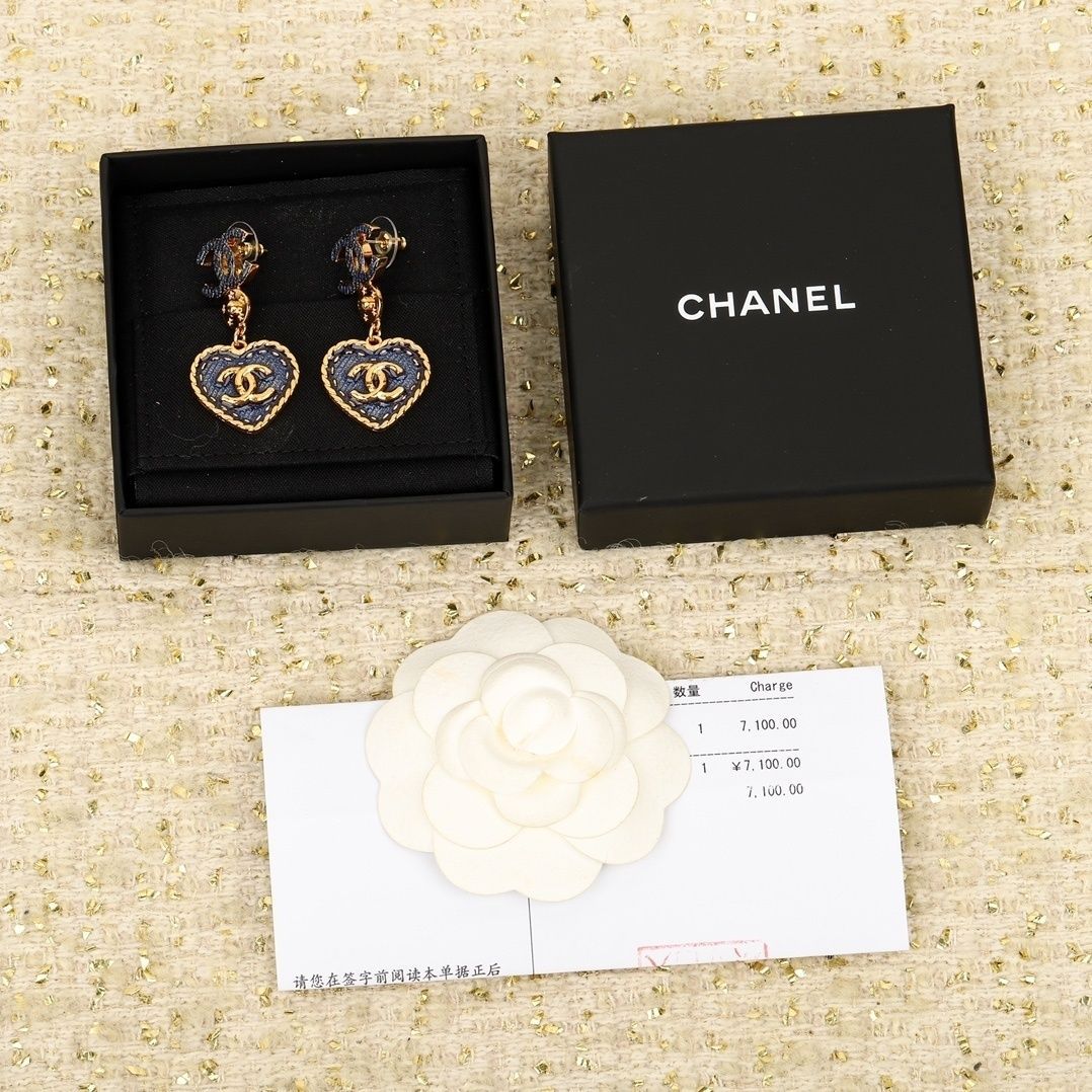 New Denim Heart Earrings Fashion Joker 1024072206