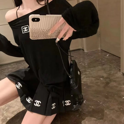 Spring And Summer New All-match High Waist Skirt Pleated Skirt 1024031211