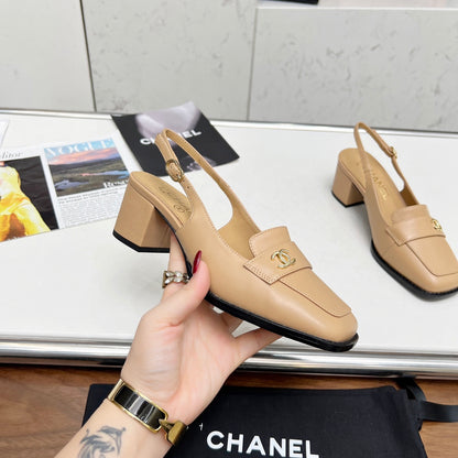 Chane1 top fashion classic flat toe thick heels 0724030818