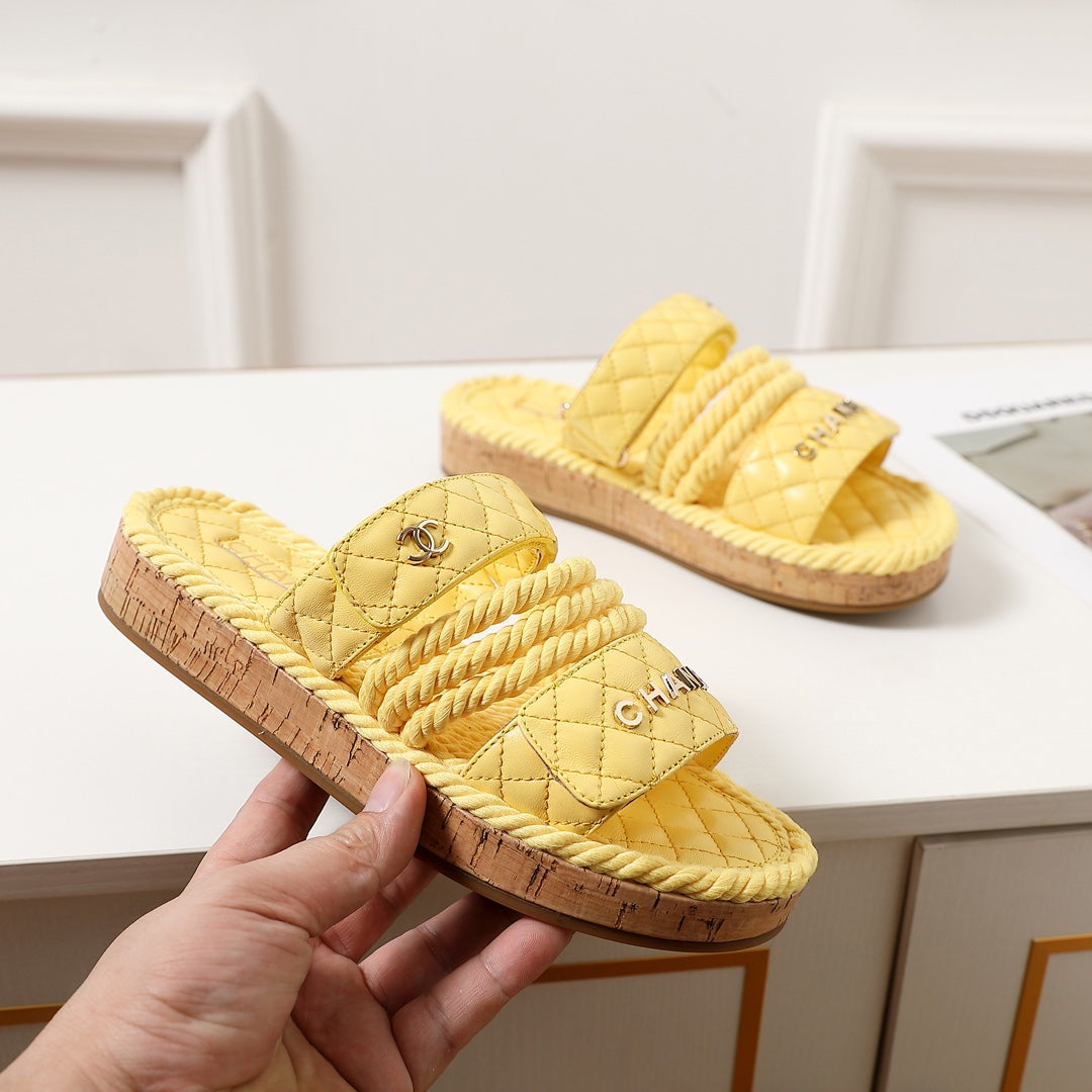 CNL knotted diamond thick-soled slippers 0724060602