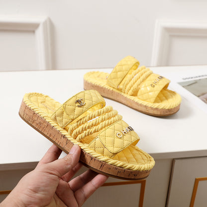 CNL knotted diamond thick-soled slippers 0724060602