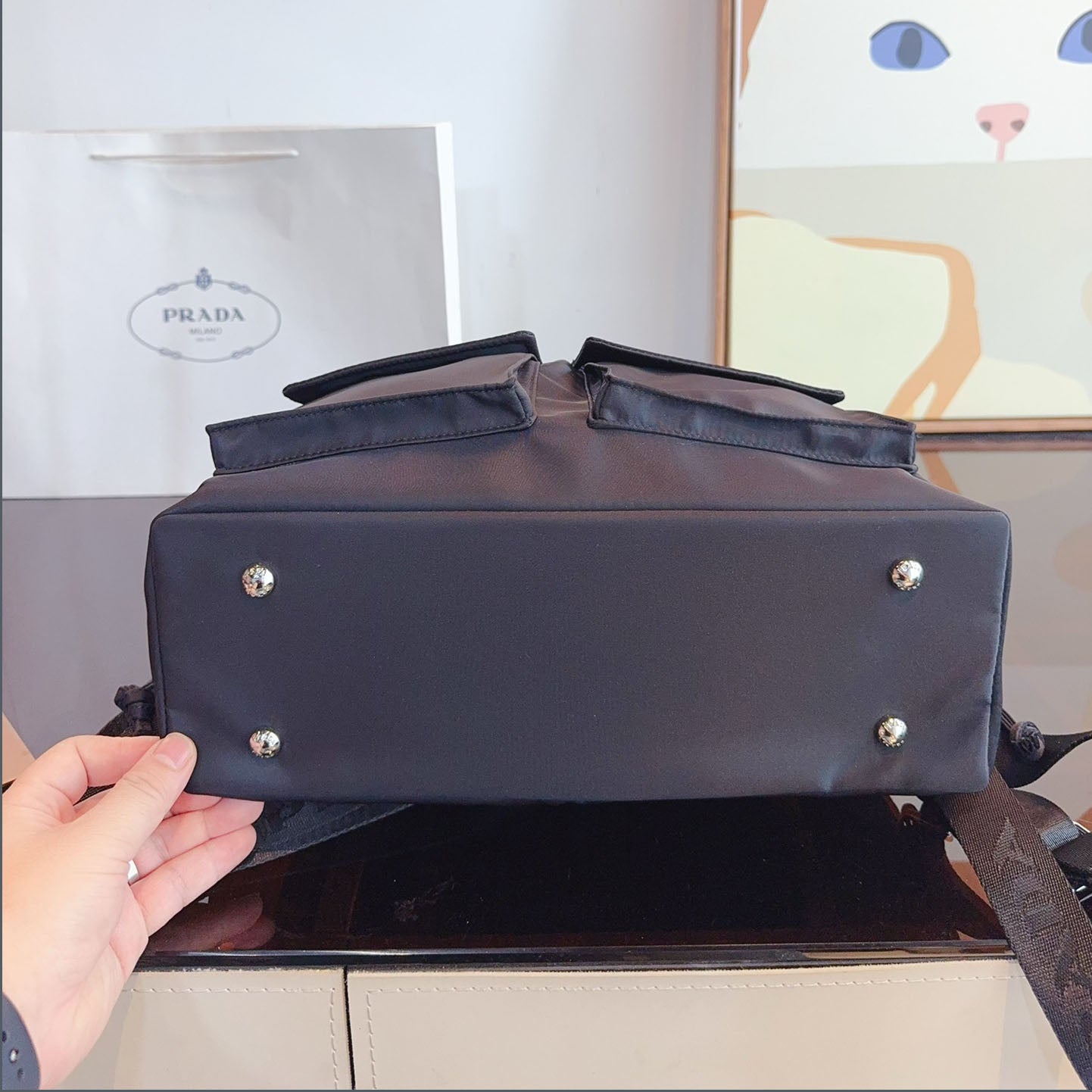 PRA drawstring shoulder bag XC24092909