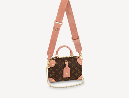 Handmade Leather Shoulder bag 3WAY COLORS black and peach