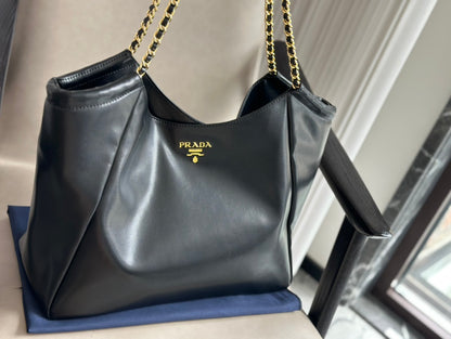 PRD black and gold double chain tote bag 0724111216