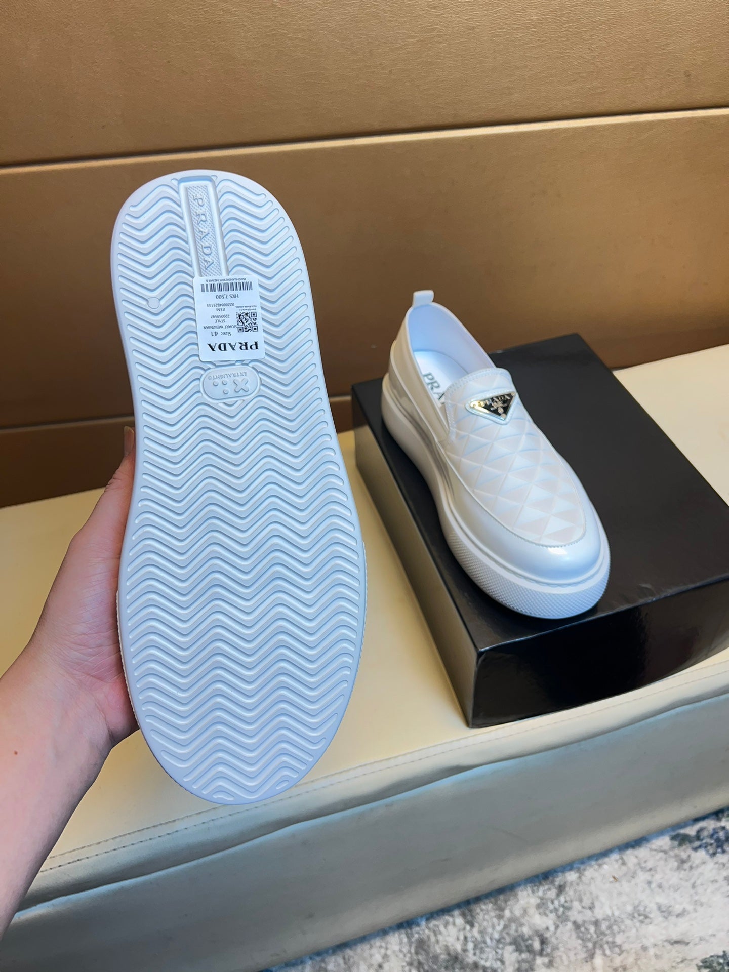 PRD triangle print slip-on sneakers 0724101405