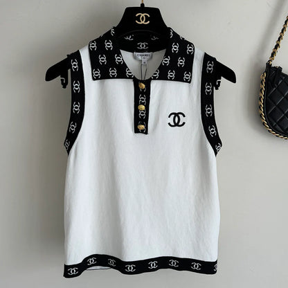 New Fashion All-match Knitted Lapel Vest 1024061220