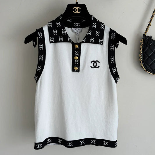 New Fashion All-match Knitted Lapel Vest 1024061220