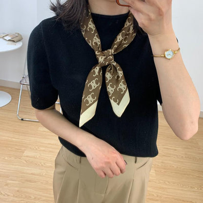 New French Retro Presbyterian Satin Scarf 1024051517