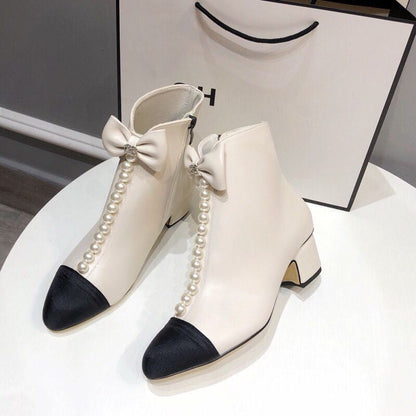 Fashion Bow Thick Heel Boots PD10070419