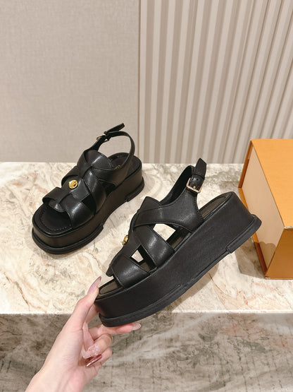 Lvv fashion thick-soled sandals 0725042802