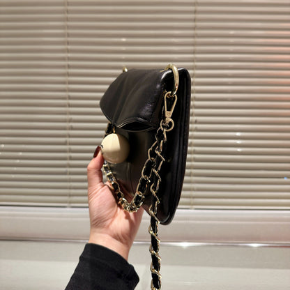 Vintage chocolate ball chain hobo bag 1824040706