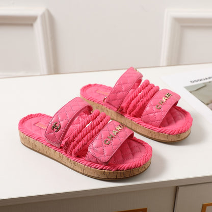 CNL knotted diamond thick-soled slippers 0724060602