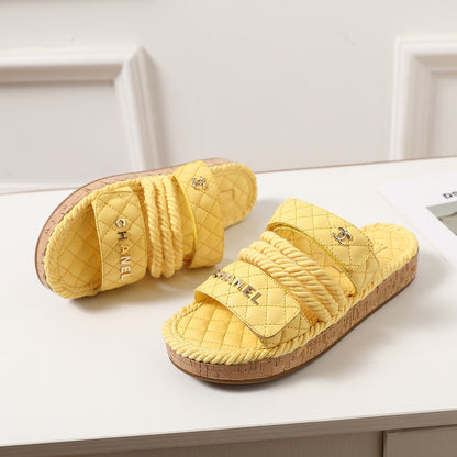 CNL knotted diamond thick-soled slippers 0724060602