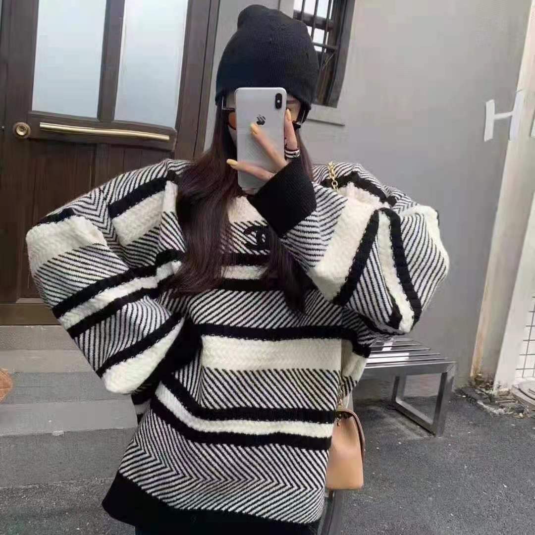 Loose pullover lazy style knitted sweater 0823120702