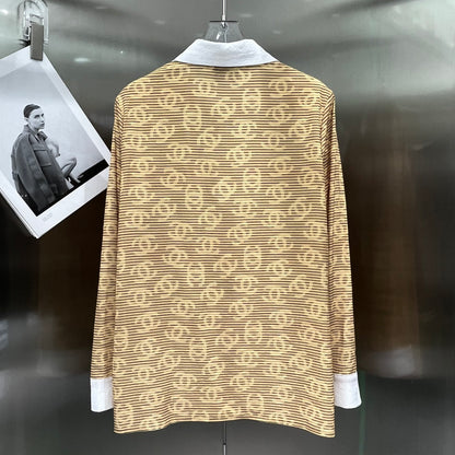 Printed striped long-sleeved shirt XC1823091904