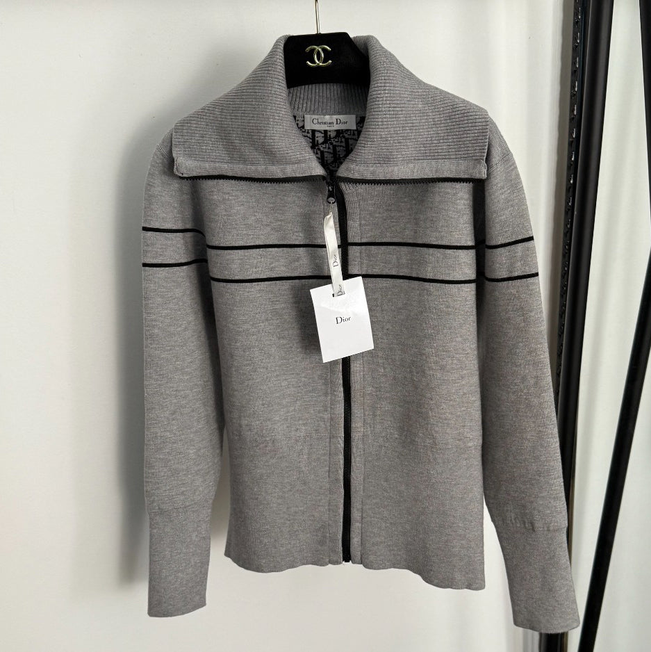 New Reversible Lapel Zipper Jacket 1025092322