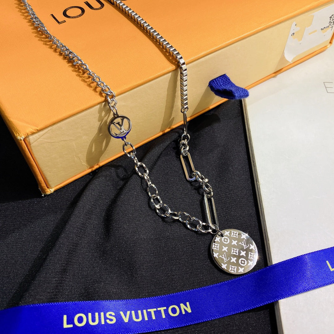 Titanium Steel L-Shaped Necklace 1025092220