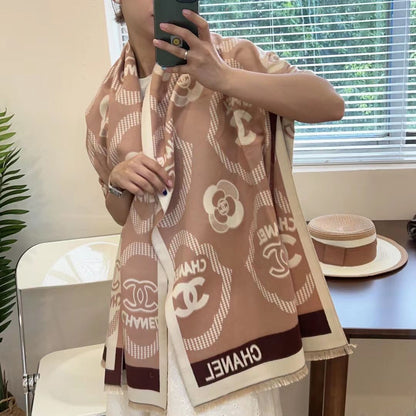 Trendy and versatile long double-sided shawl retro warm scarf PD0823111706