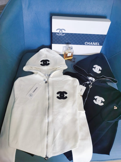 CNL Fashion Knitted Hooded Zipper Jacket 0724101601