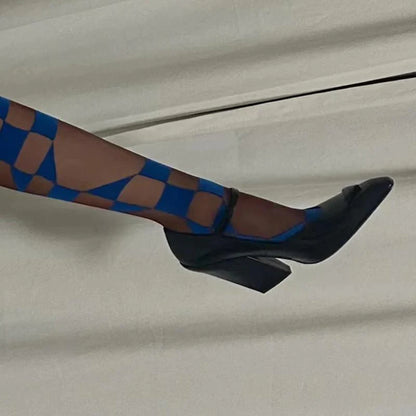 New Retro Shallow Mouth Pointed Mary Jane Single Shoes 1023122808