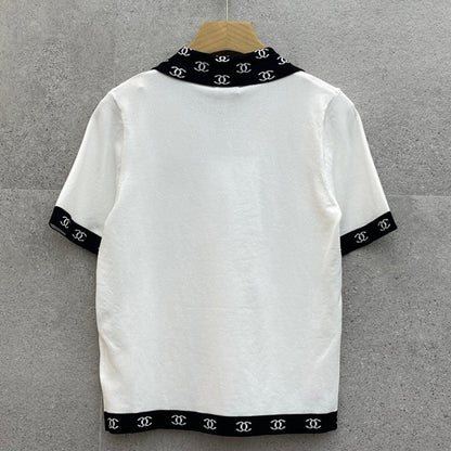 New Fashion Casual Printed Knitted Short Sleeves 1024061310