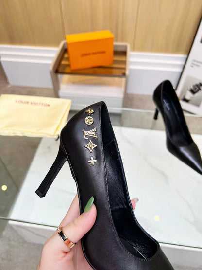 New Classic  Pointed Toe Leather Shoes 9.5CM High Heels