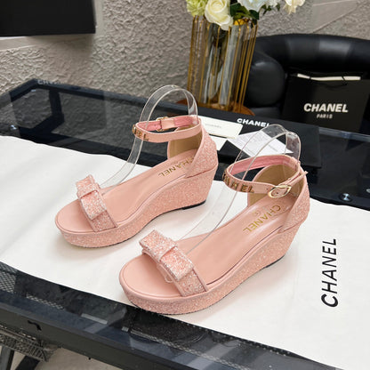 Chane1 top fashion thick sole sequined sandals 0724030815