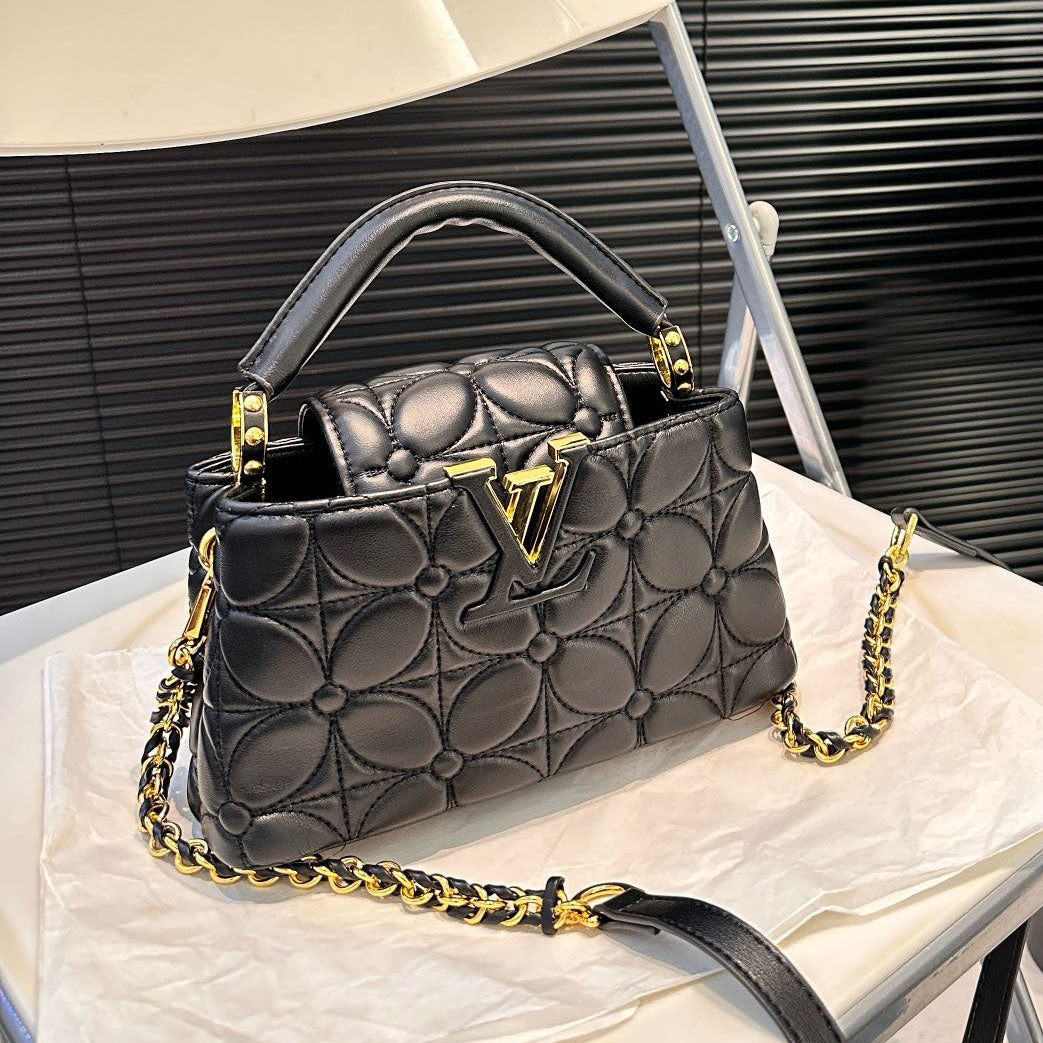 LV new CAPUCINES sheepskin embroidery handbag XC24100903