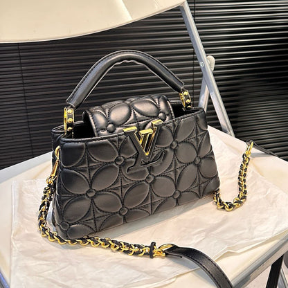 LV new CAPUCINES sheepskin embroidery handbag XC24100903