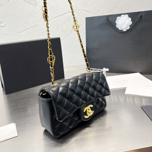 Flap Bag With Gold-Tone Metal