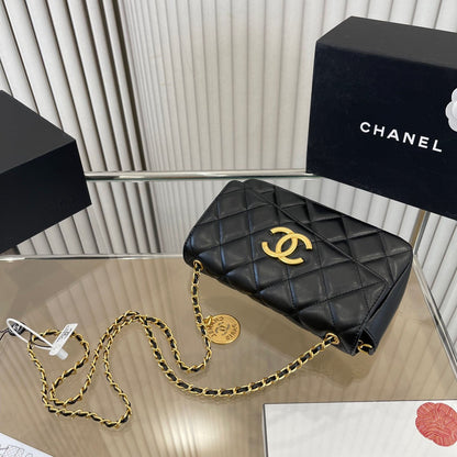 Black Exquisite Luxury Chain Bag WLFBG23021714