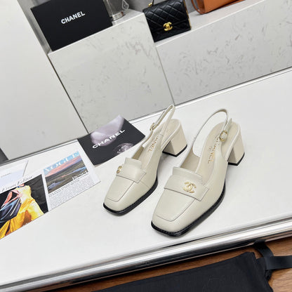 Chane1 top fashion classic flat toe thick heels 0724030818