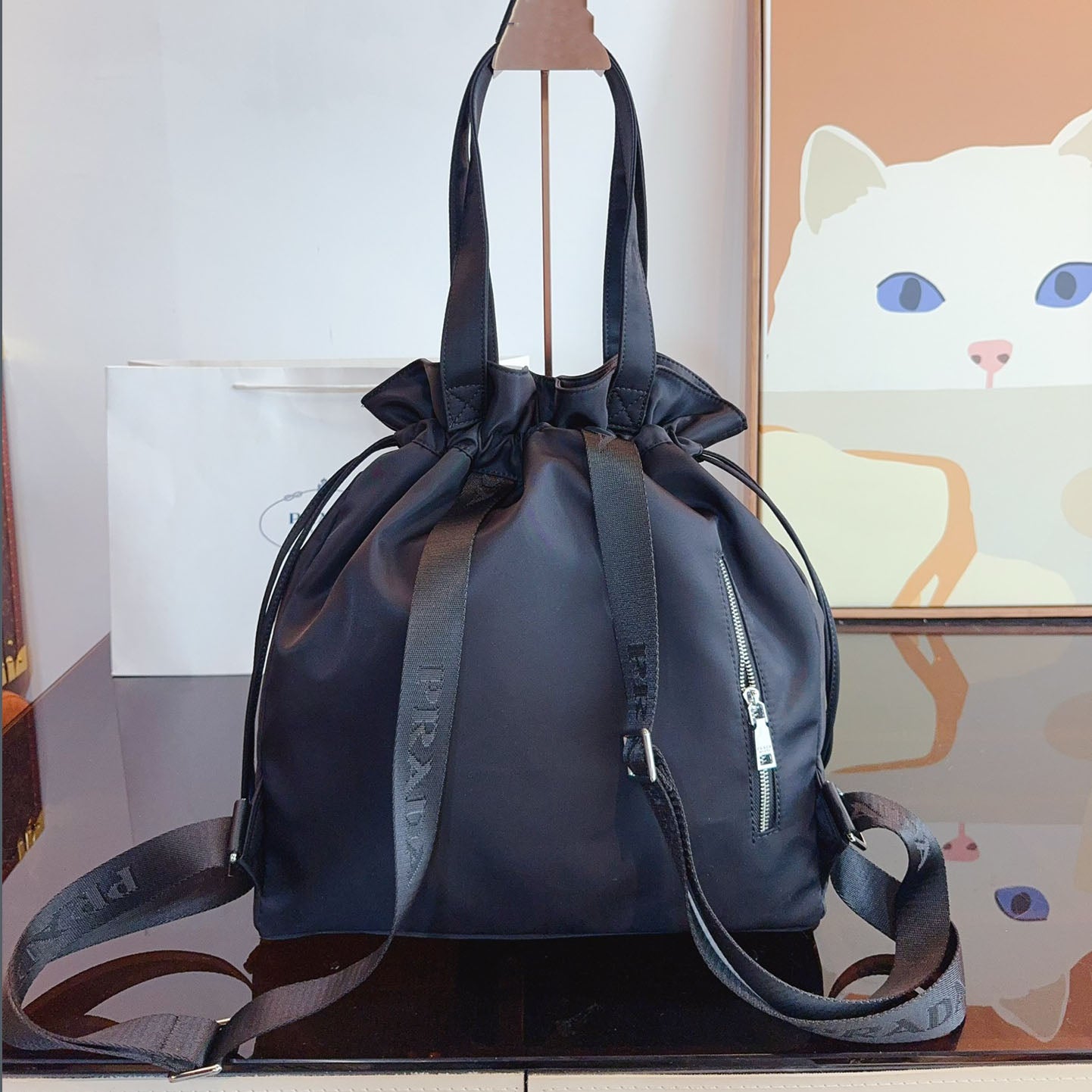 PRA drawstring shoulder bag XC24092909