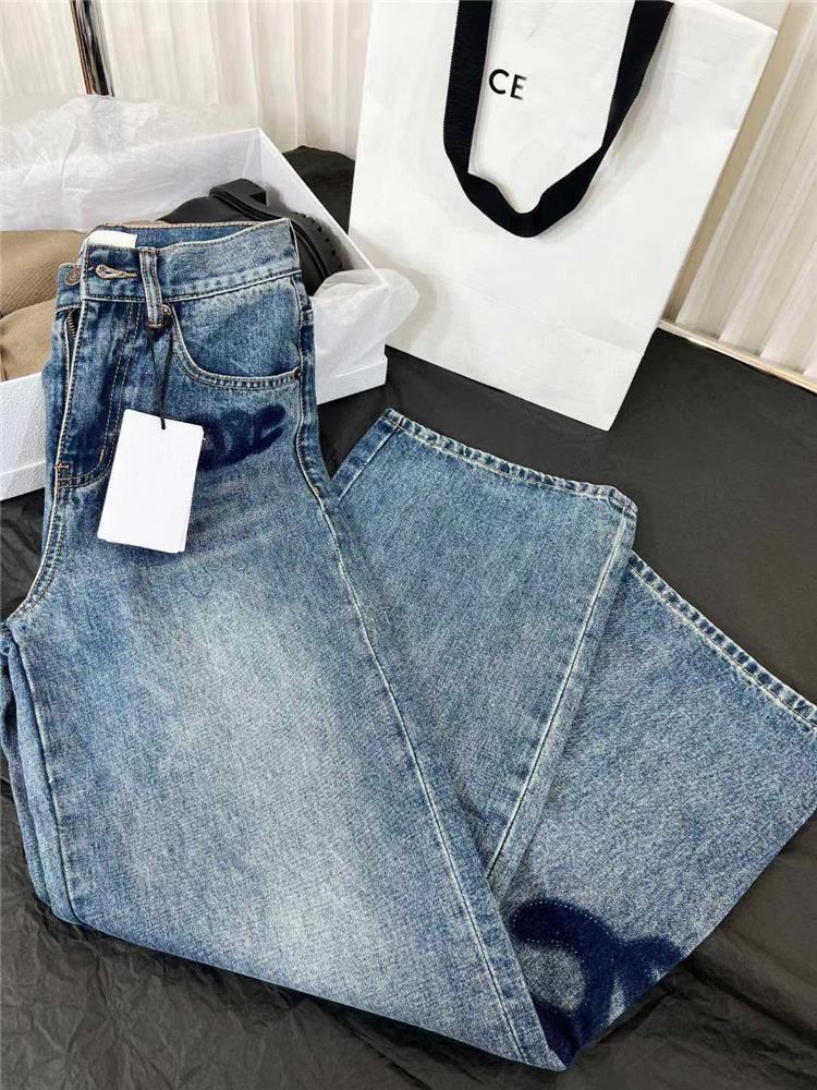 New Pants Loose Horn High Waist Straight Leg Jeans PD05202412204