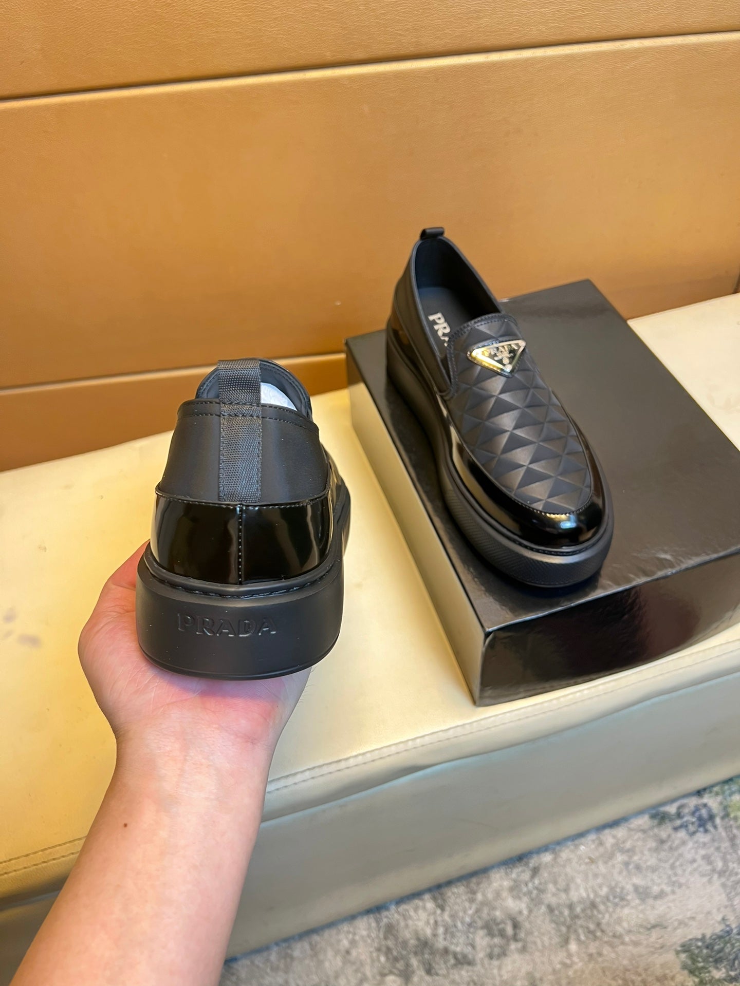 PRD triangle print slip-on sneakers 0724101405